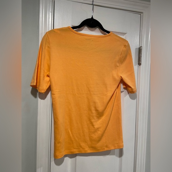 NWOT J. Crew Size M Perfect Fit Tee Shirt Short Sleeve Cotton Crew Orange - Picture 7 of 11